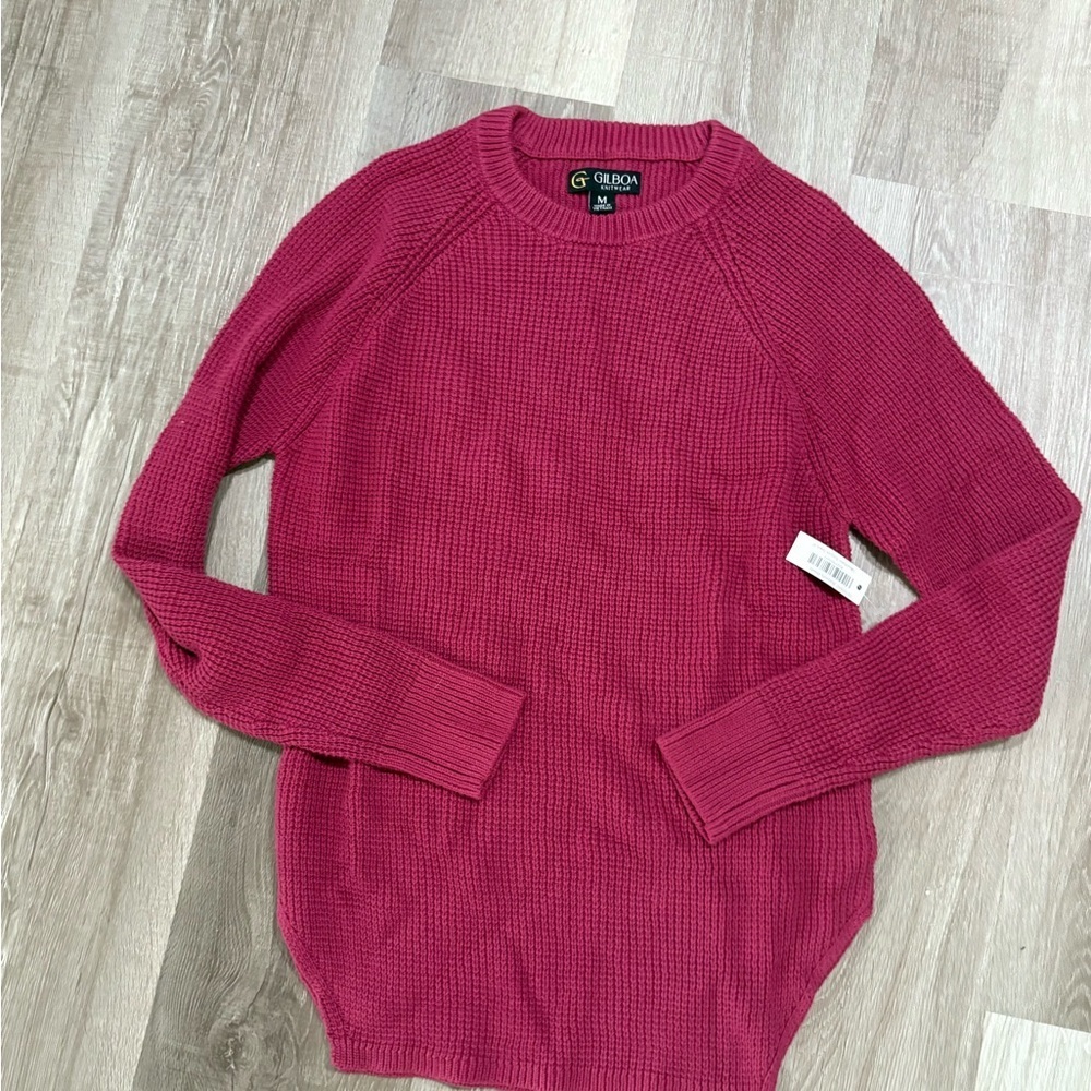 Gibson Women's Pink Crew Neck Sweater